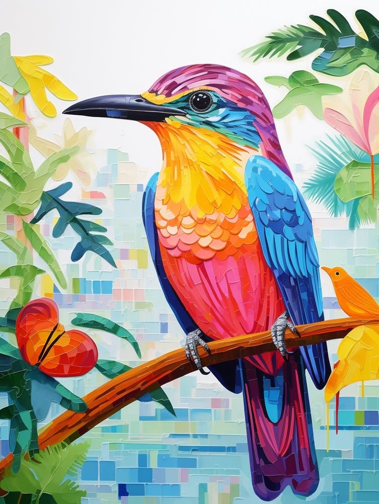 Colourful Bird Painting Dipper 4