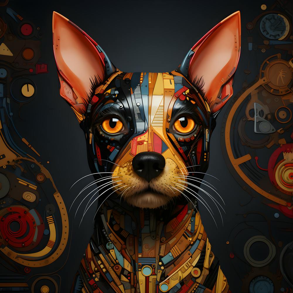 Radiant Pop Art Dog Splendor