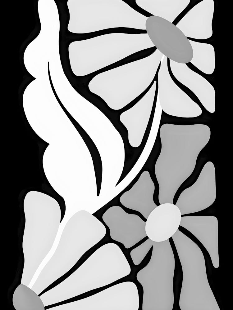 Black And White Flowers 133