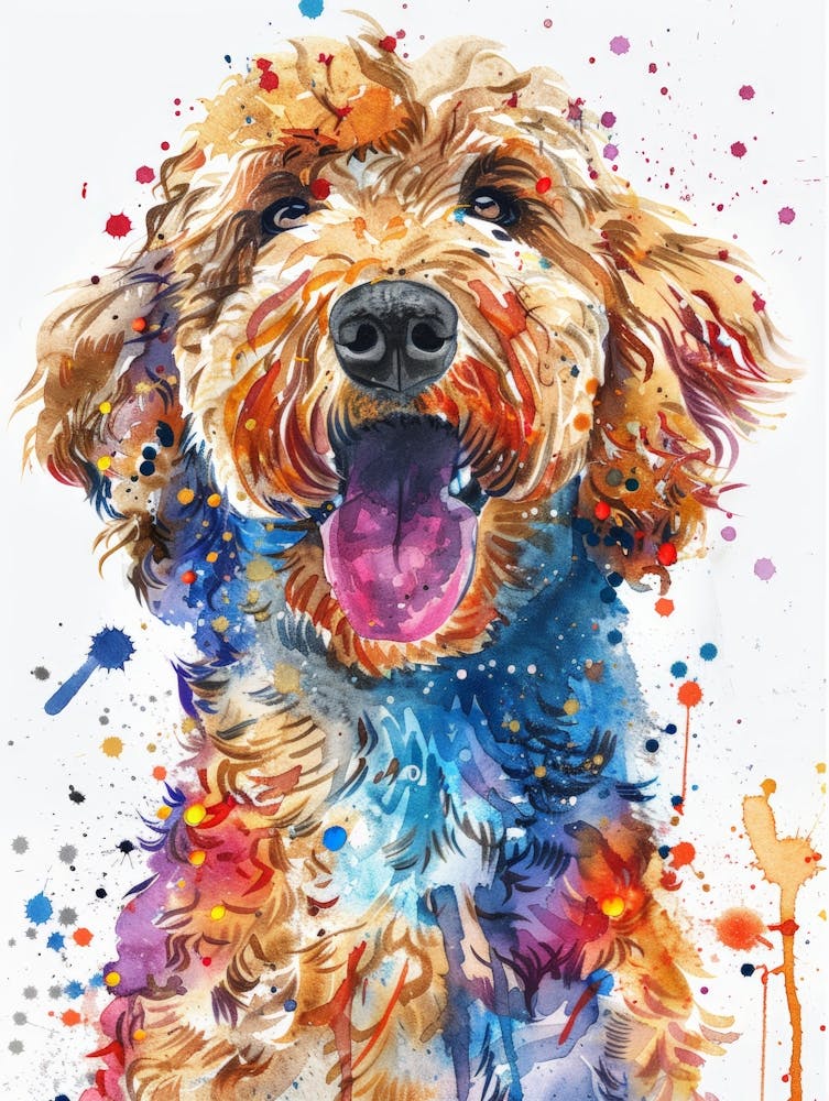Dog With Splatters