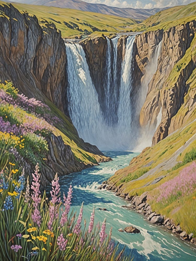 Wasserfall im Frühling