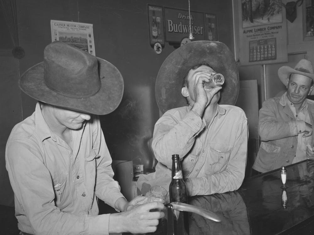 Cowboys In Beer Parlor, Alpine, Texas By Russell Lee 1