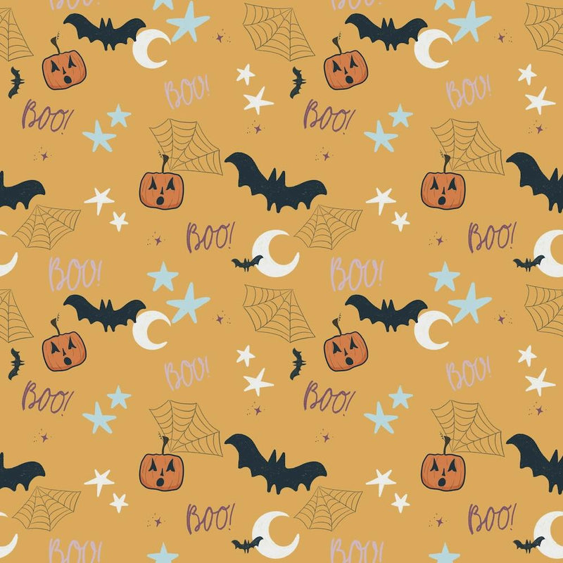 Halloween Pattern Light Yellow
