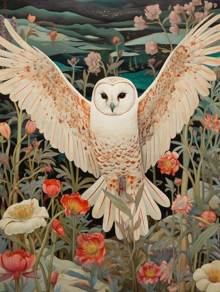 Snowy Owl 1 Detailed Bird Painting