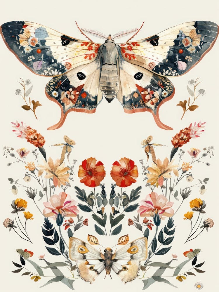 Vintage Butterflies William Morris Style 8