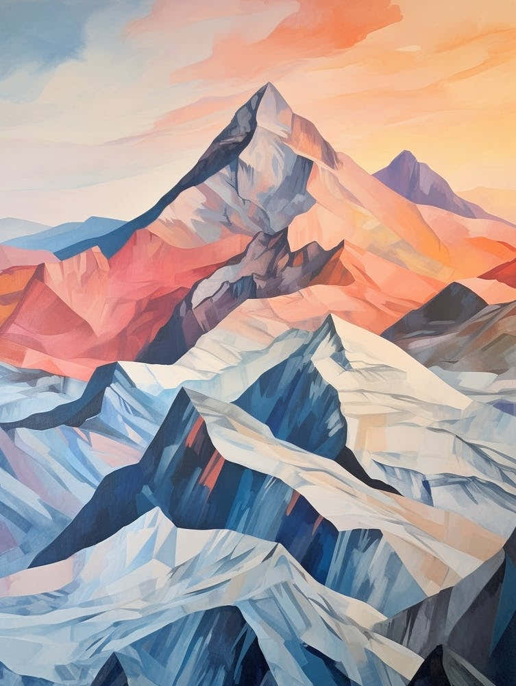 Vinson Massif Antarctica 2 Mountain Painting