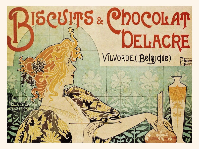 Biscuits & Chocolate Vintage French Advertisement Poster