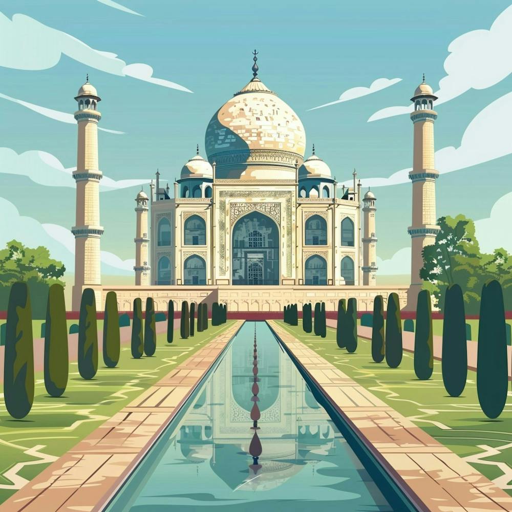 A Taj Mahal In Agra Vector Design Illustration 1719953680 4