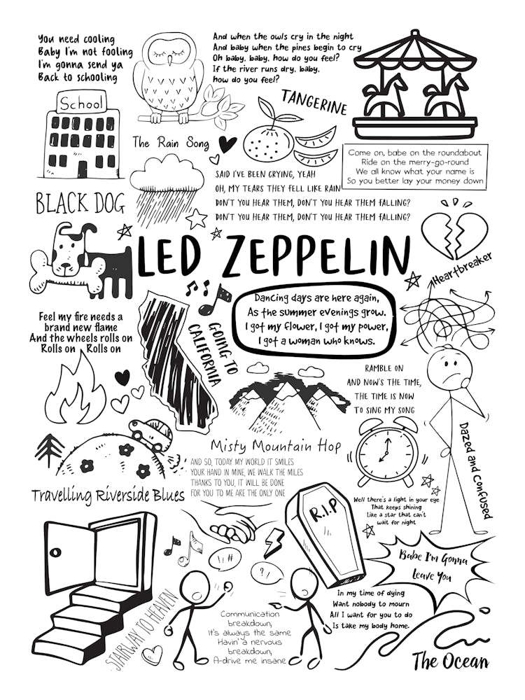Led Zeppelin Doodle Lyrics