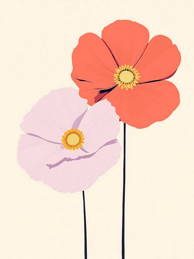 Soft Watercolor Wildflowers in Earthy Pastel Tones