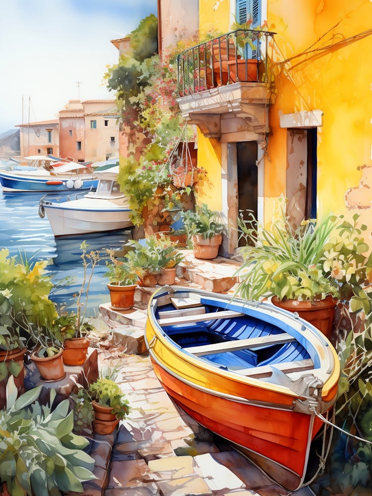 Boats Docked by the Canal 2