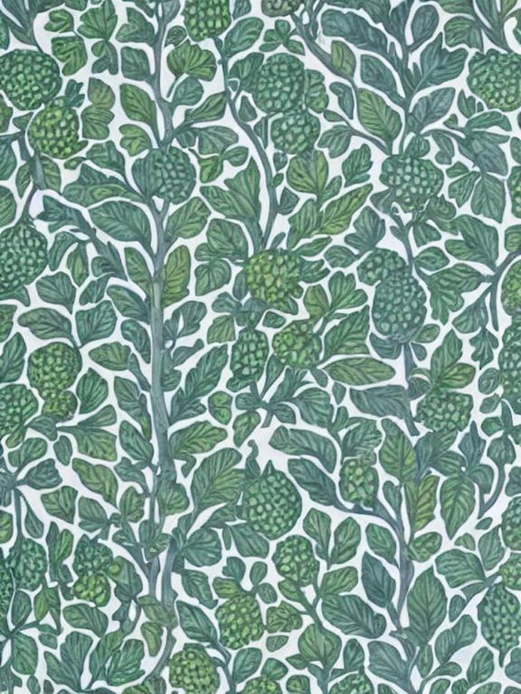Pineberry Blue Vintage Botanical Fruit