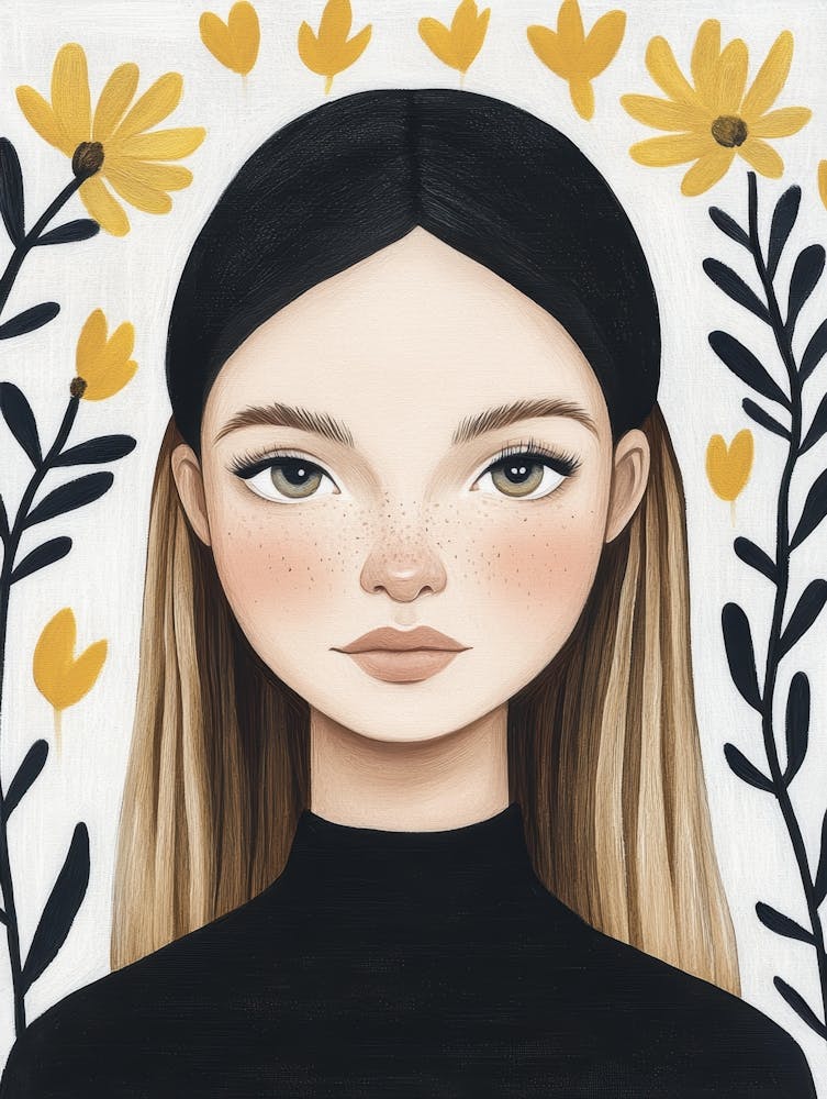 Girl With Flowers 23