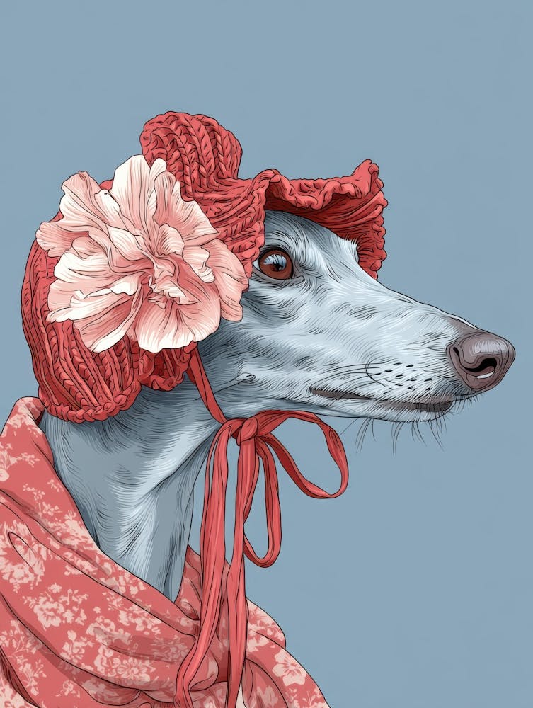 Greyhound In A Hat