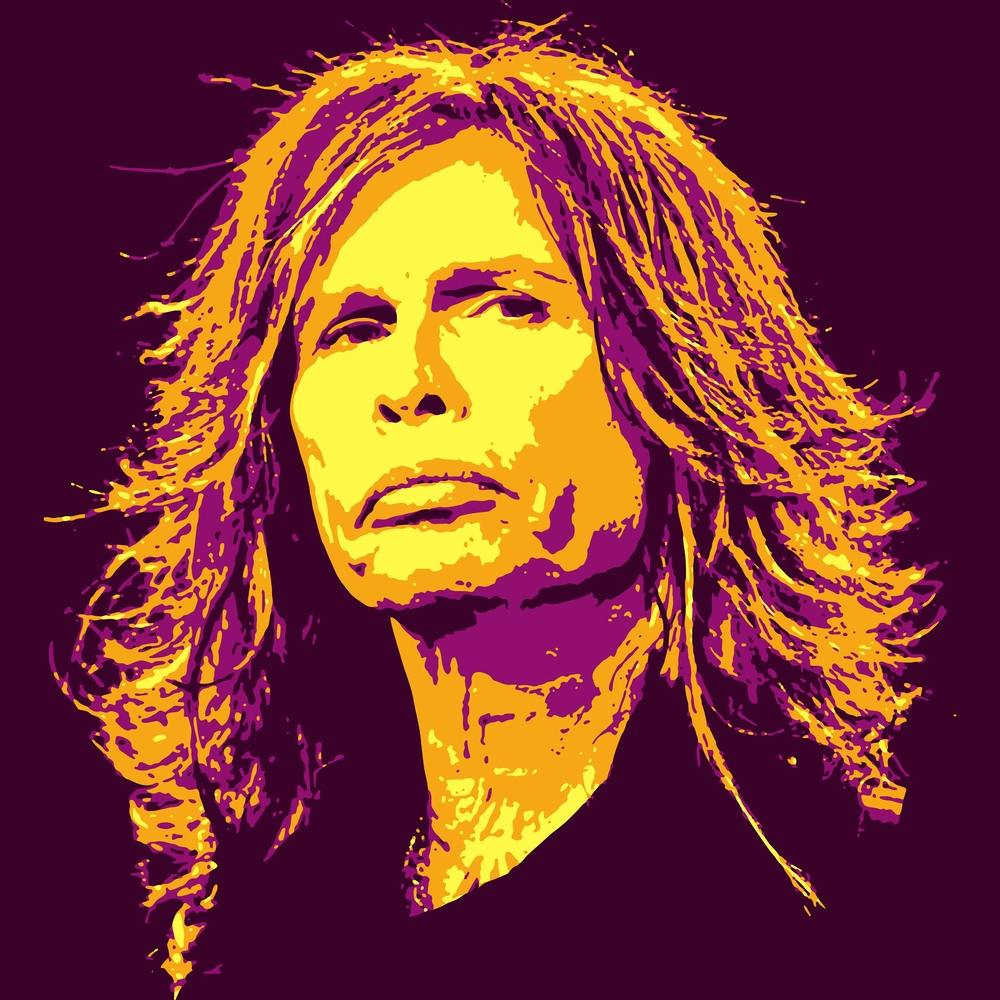 Steven Tyler Music Legend In Pop Art Illustration