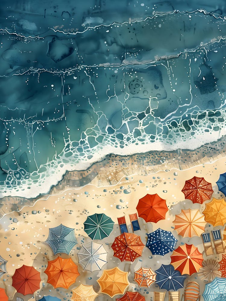 Umbrellas On The Beach