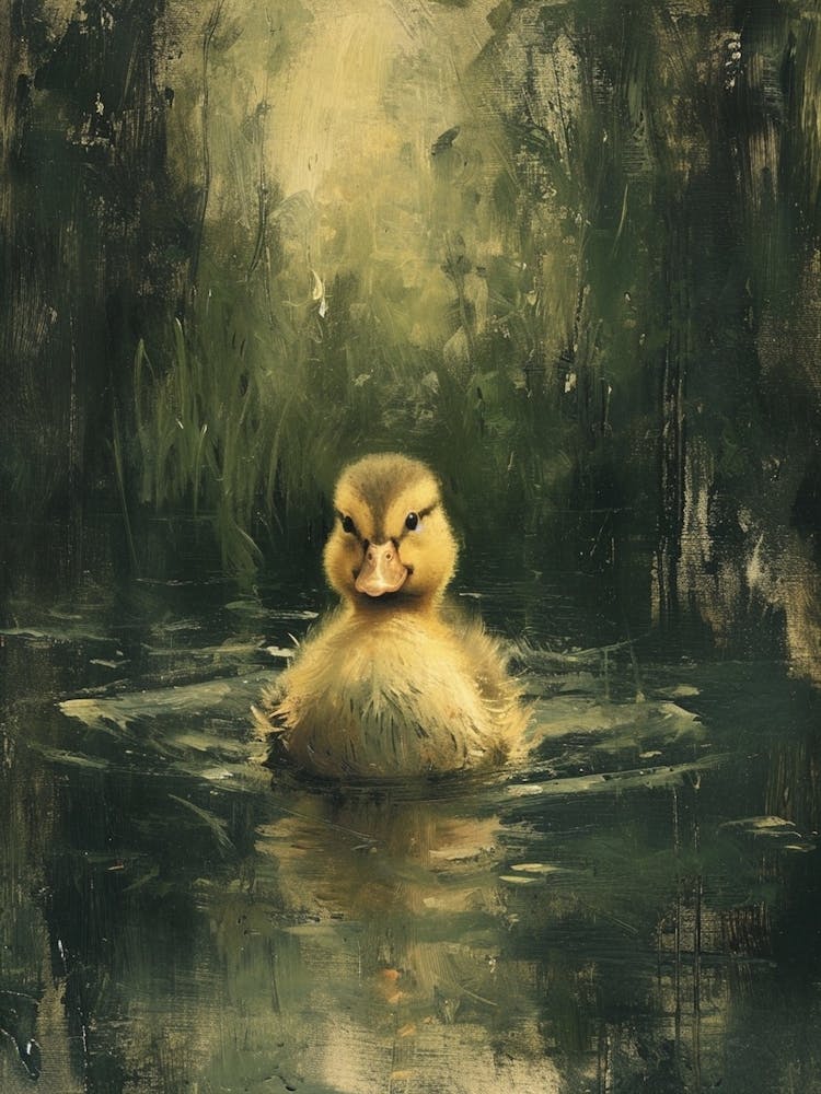 Cute Brushstrokes Ducklings 3