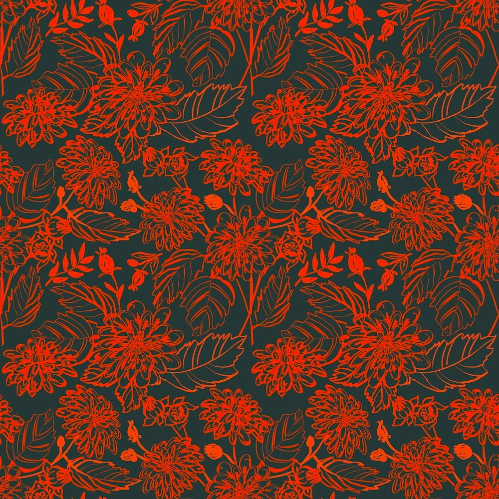 Line Art Chrysanthemum