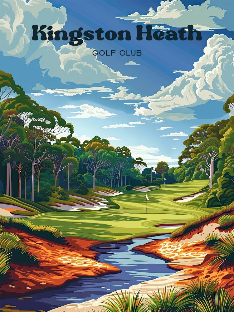 Kingston Heath Masters Tournament Travel Art