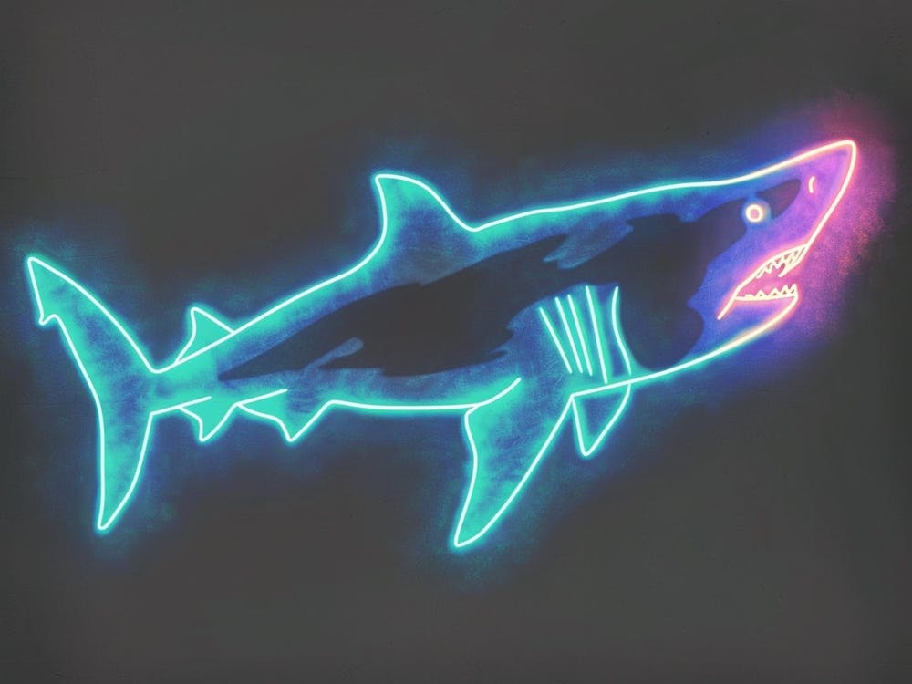 Green Scalloped Hammerhead Neon Shark 2
