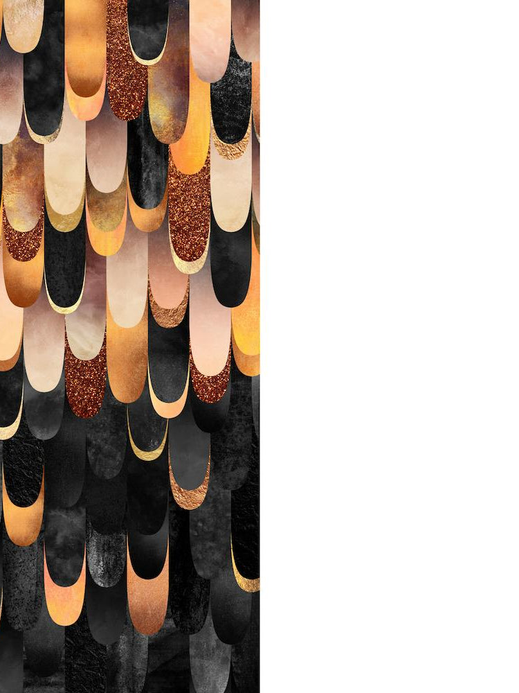 Feathered in Copper & Black