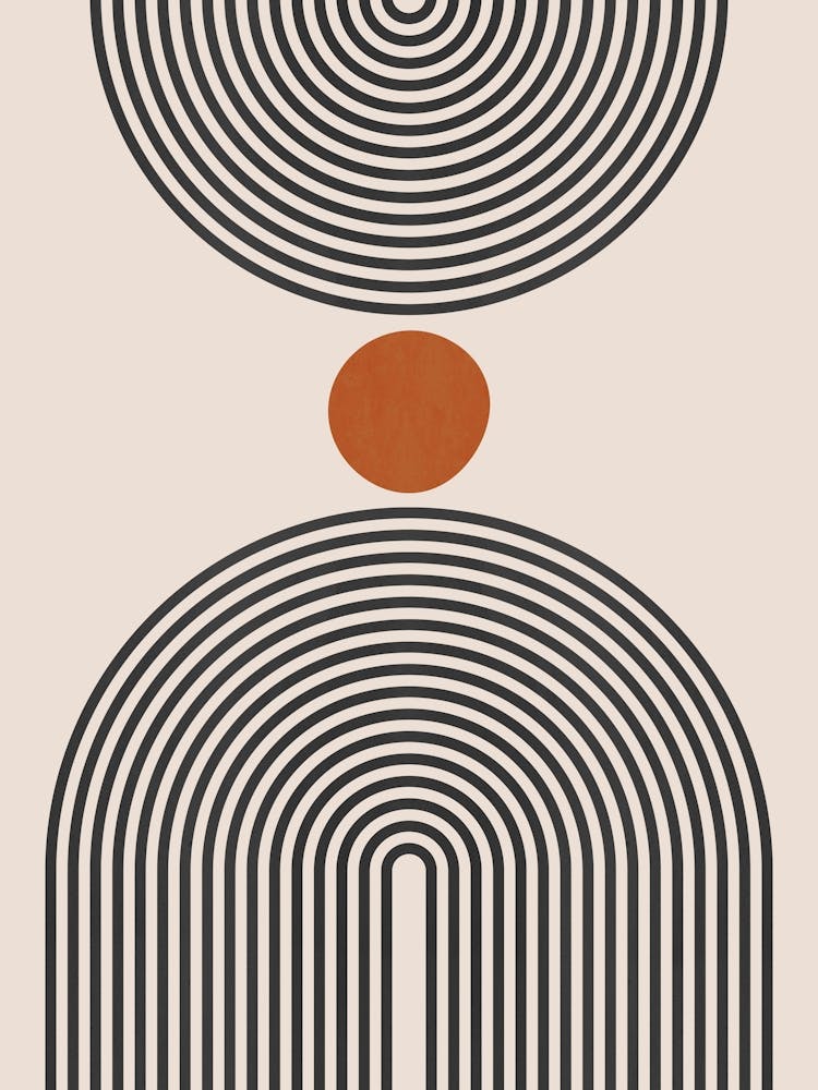 Boho art with lines 8