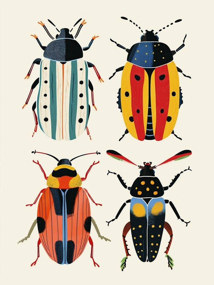 Colourful Insect Illustration Beetle 4