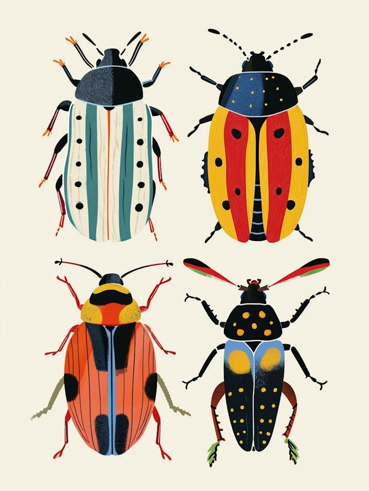 Colourful Insect Illustration Beetle 4