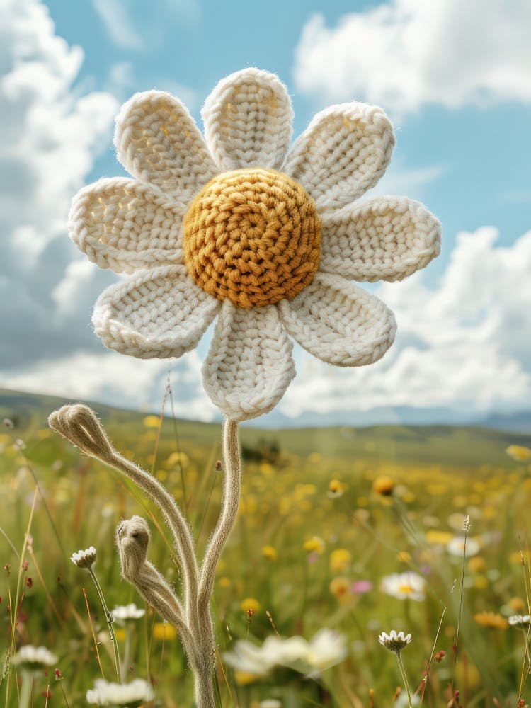 Daisies Knitted In Crochet 7