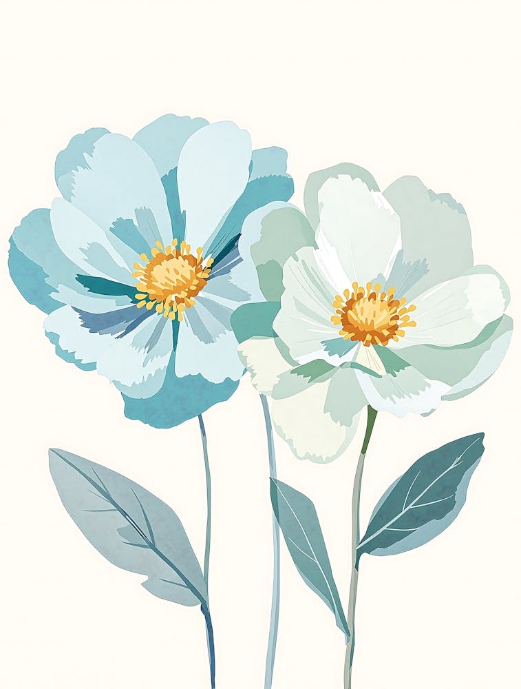 Elegant Botanical Stems in Warm Pastels