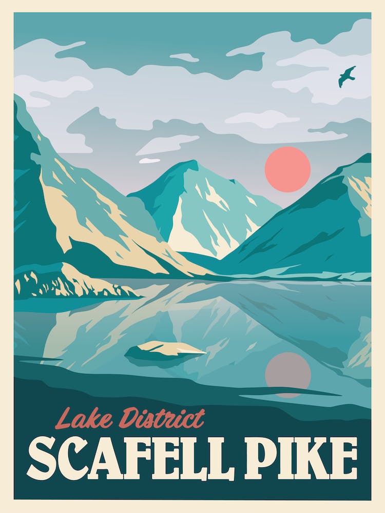 Affiche de Voyage Scafell Pike Lake District