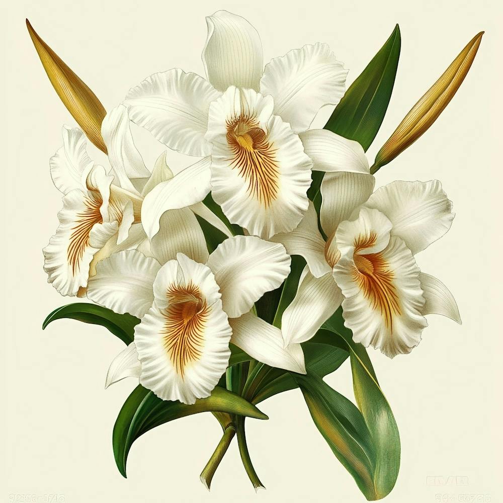 Weiße Orchideen Kunst
