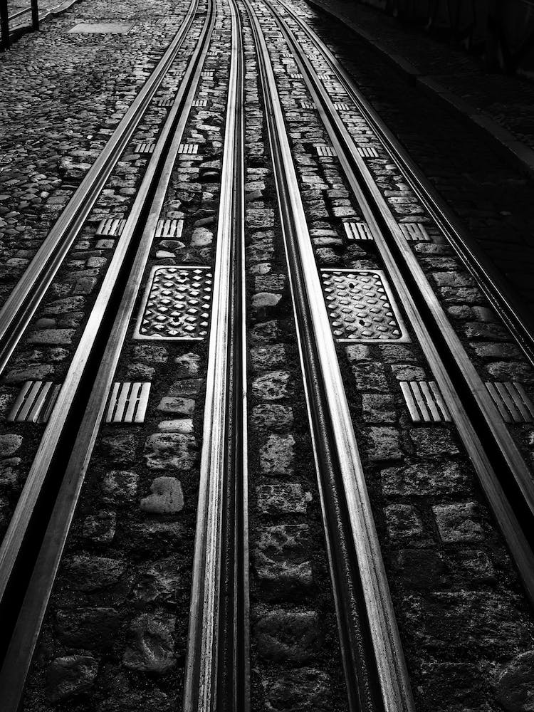 Linear Tram Track Details Lisbon