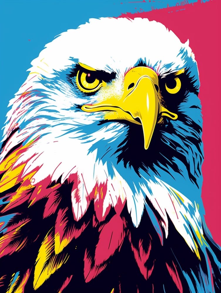 Andy Warhol Style Bird Eagle 1