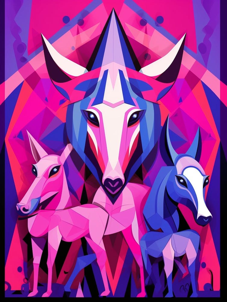 Abstrakte Geometrische Tiere 4
