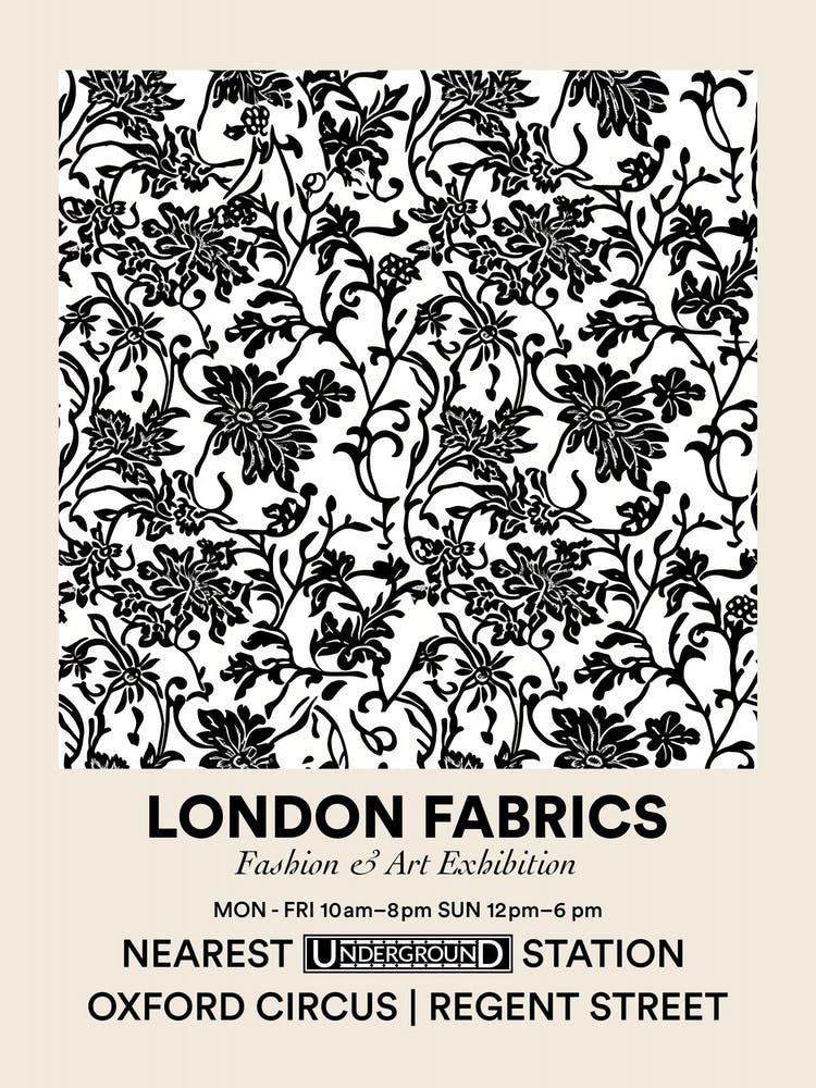 Poster Floral Dream London Fabrics Floral Pattern 3