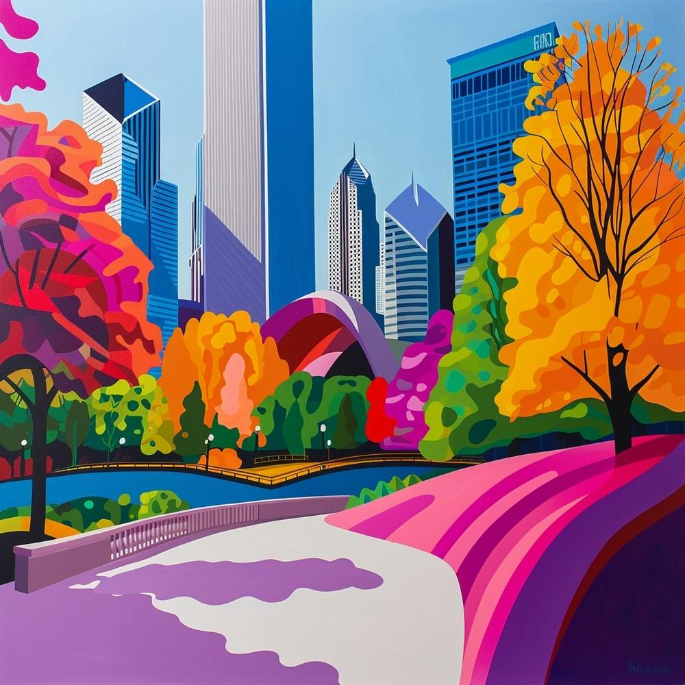 Abstract Park Collection Millennium Park Chicago 1