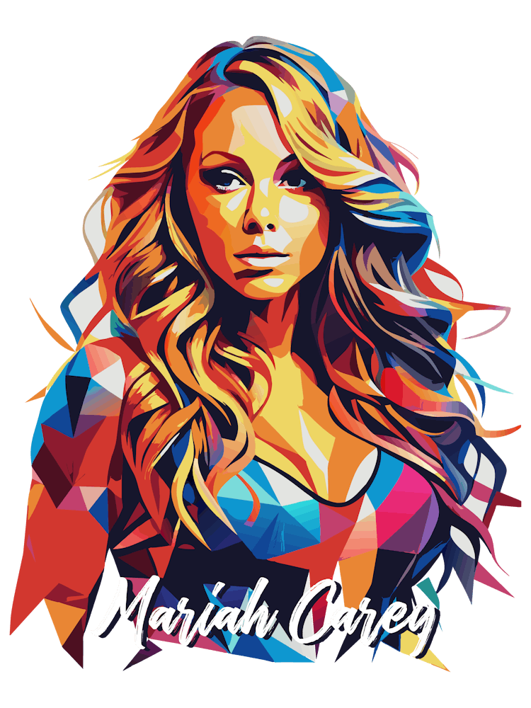 Mariah Carey 02 Portrait Music Icon Style WPAP Pop Art