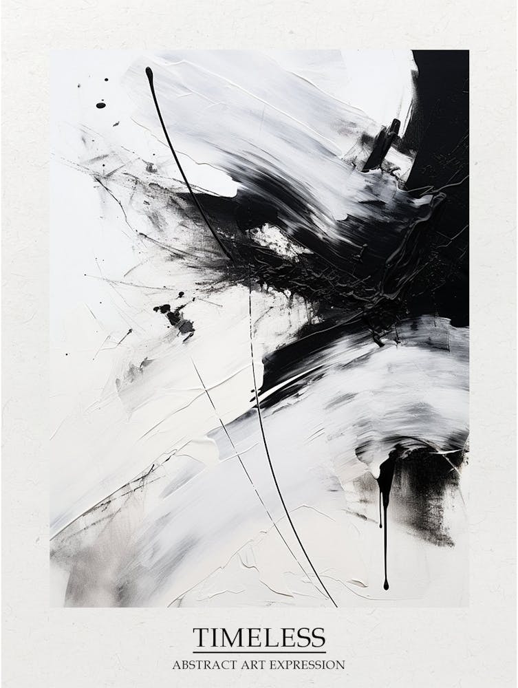 Timeless Reverie Abstract Black And White 1 Poster