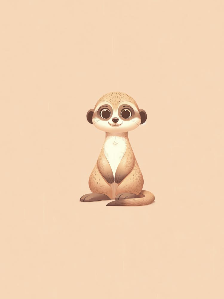 Meerkat Illustration Nursery Zoo Theme Jungle Nursery