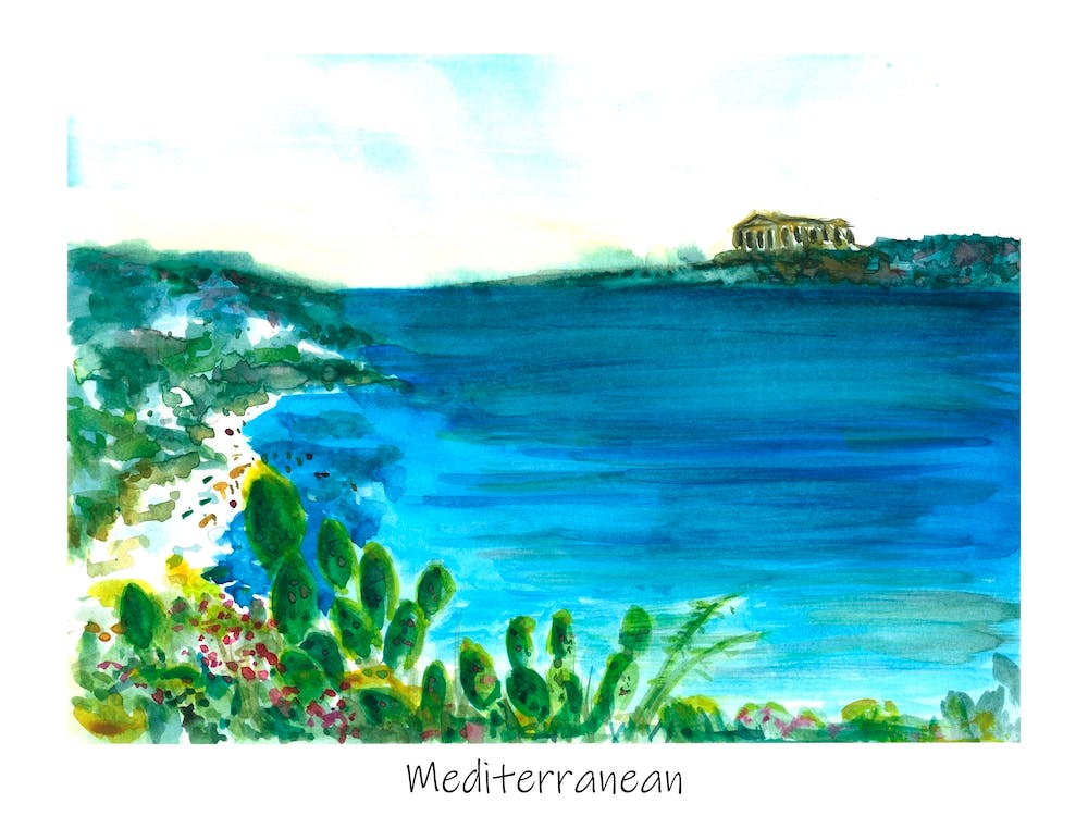 Mediterranean Temple Sicily Italy