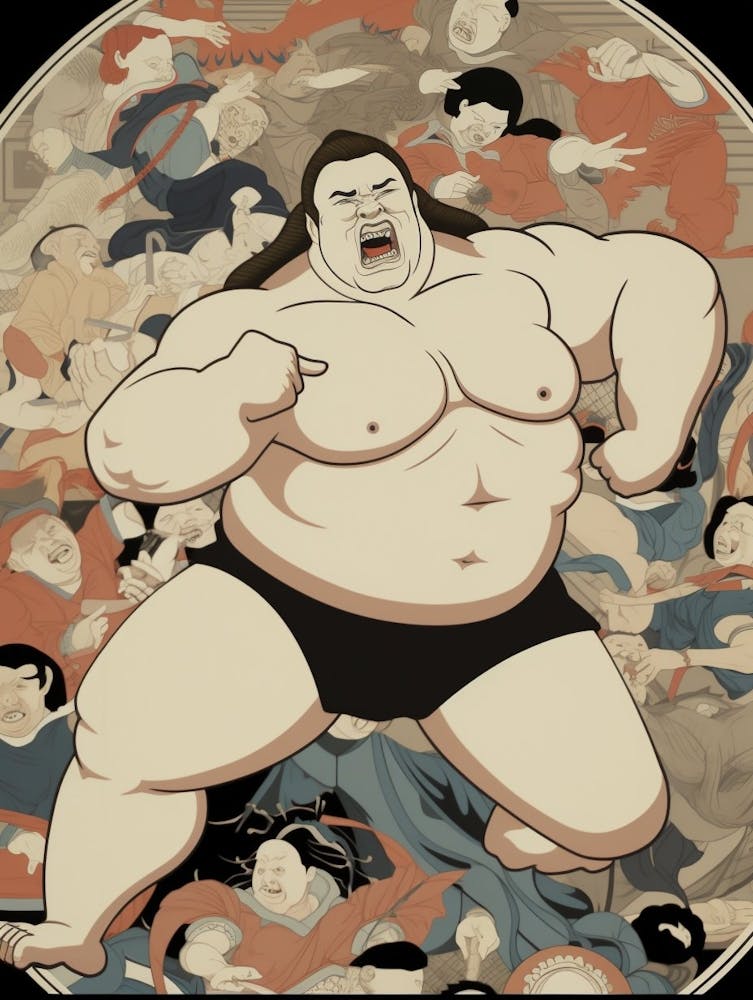 Lutteurs de Sumo Japonais 2
