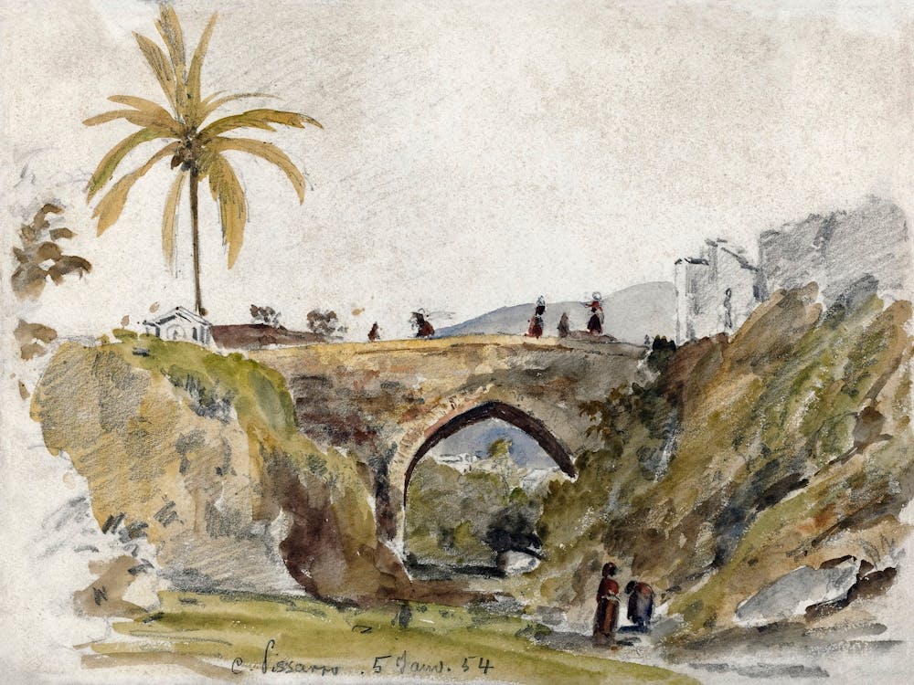 Bridge At Caracas (1854), Camille Pissarro