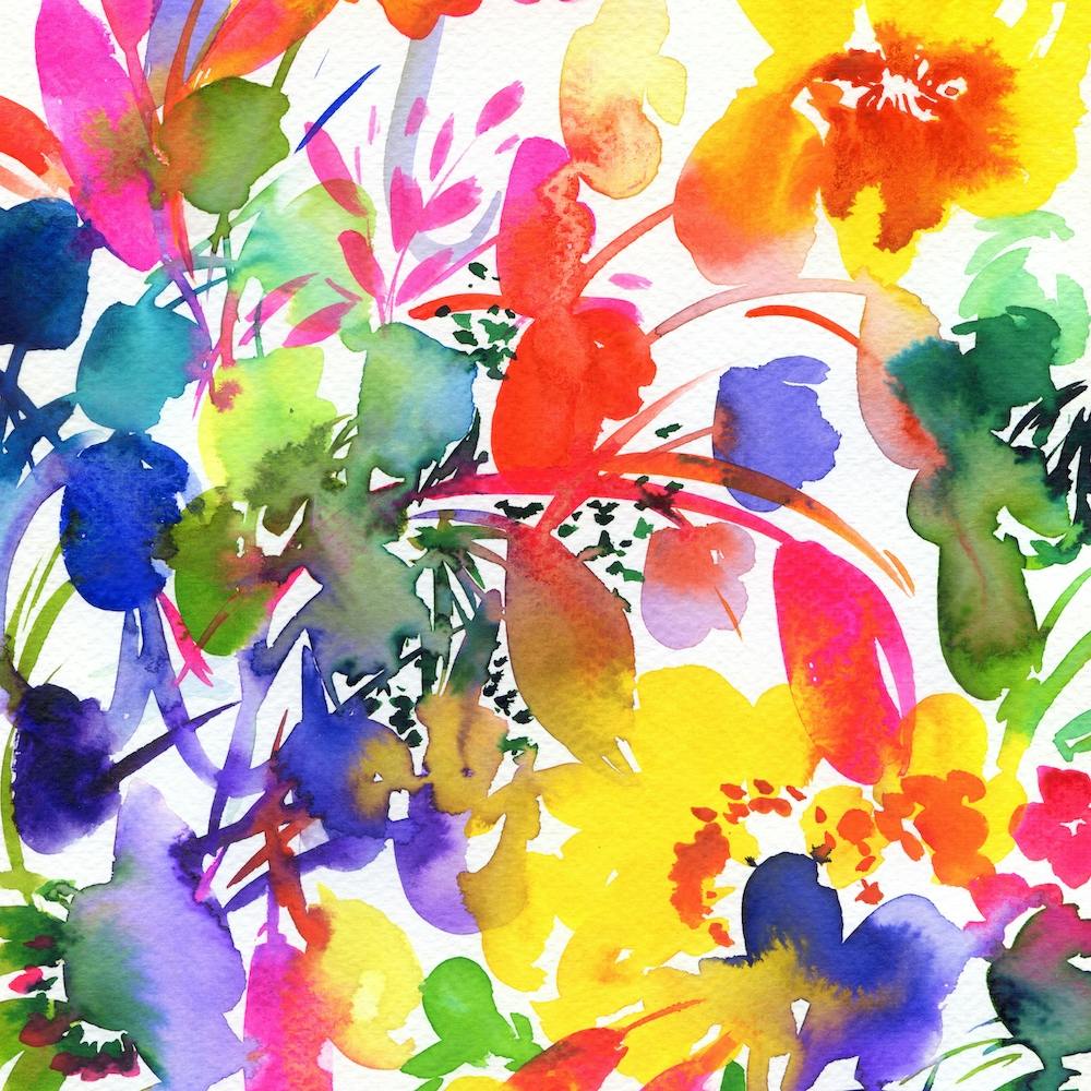 Fleurs à l'Aquarelle Ardentes