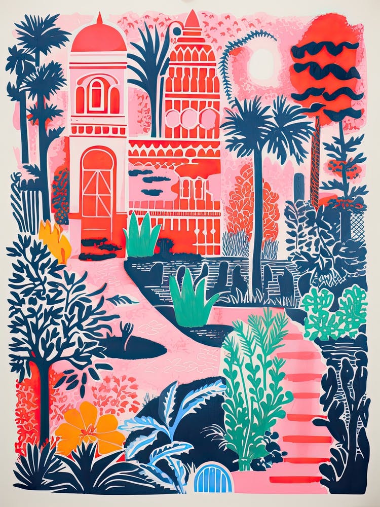 Aczar De Los Reyes Gardens Abstract Riso Style 3