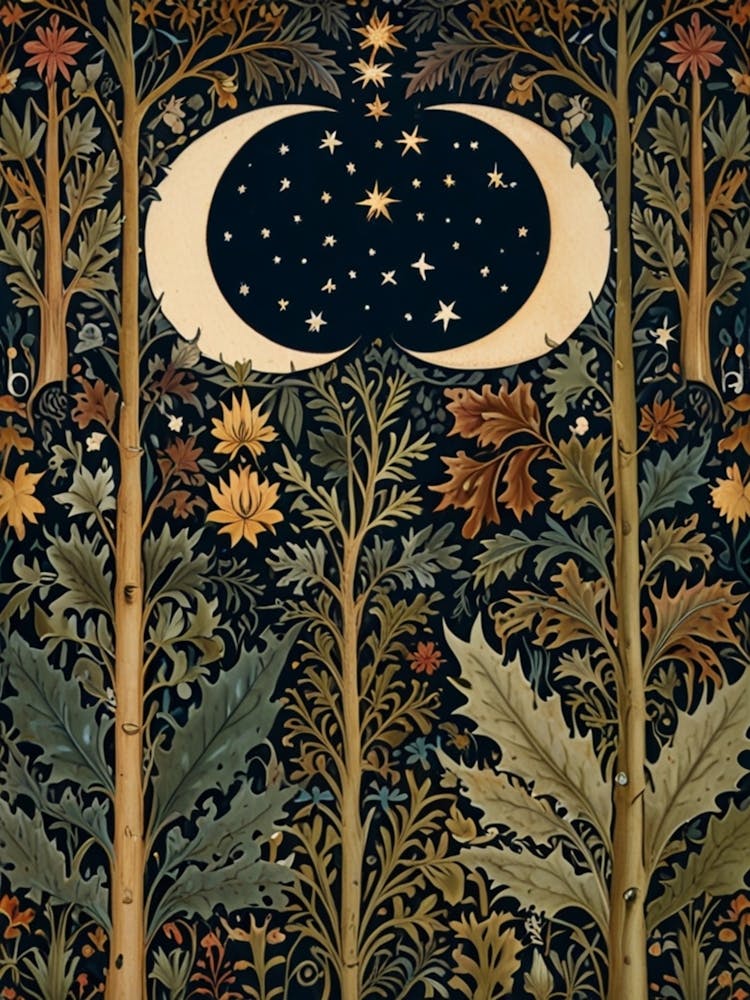 William Morris Moon And Stars 7