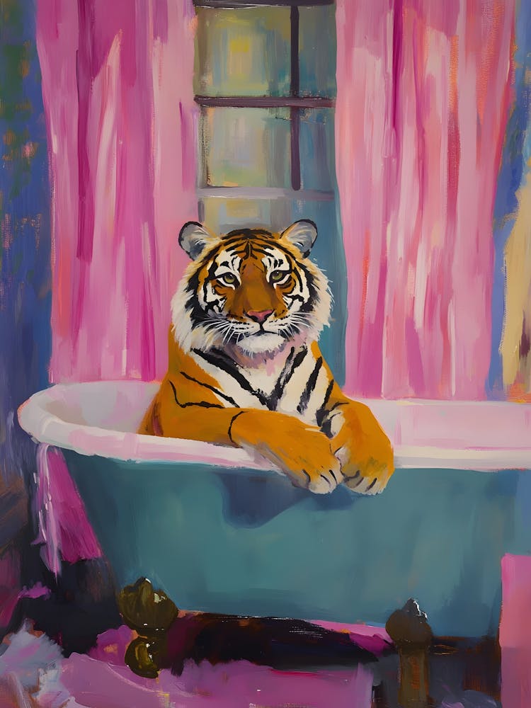 Tiger In The Bath 5
