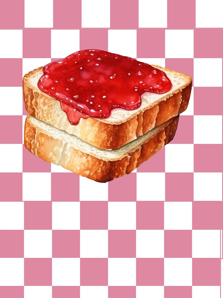 Strawberry Jam On Toast