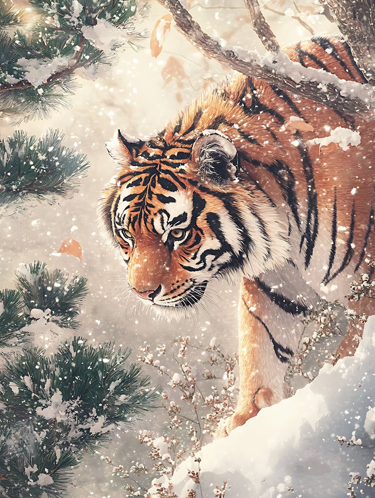 Stunning Tiger In The Snow 11