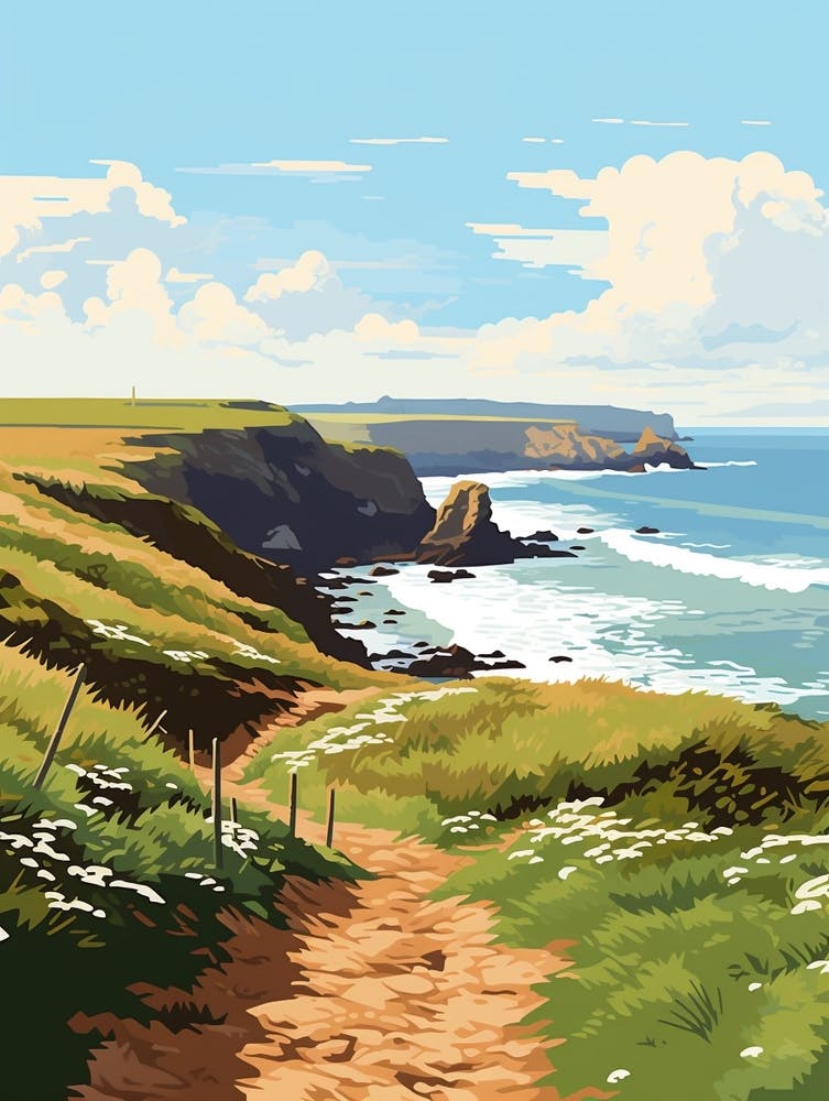 The Lizard Peninsula Coastal Path England 4 Hiking Trail Landscape